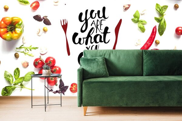 Tapeta z napisem - You are what you eat