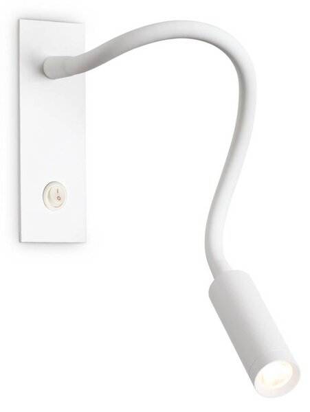 IDEAL LUX Kinkiet LED IO, biały / opal, sypialnia, aluminium, nowoczesny