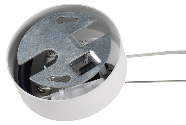IDEAL LUX Lampa wisząca szklana Mapa, możliwość ściemniania, biały / opal, salon / jadalnia, szkło, nowoczesny