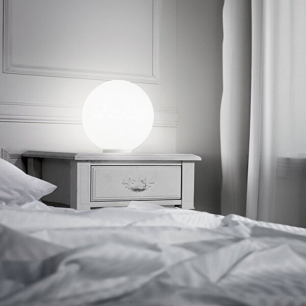 Ideallux Lampa stołowa Mapa, biały / opal, salon / jadalnia, szkło