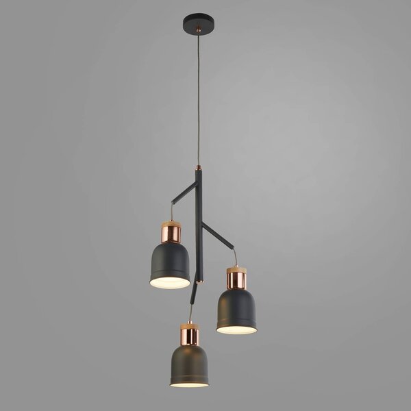 Searchlight Lampa wisząca Barham, możliwość ściemniania, aluminiowy / szary / cynkowy, salon / jadalnia, metal, nowoczesny