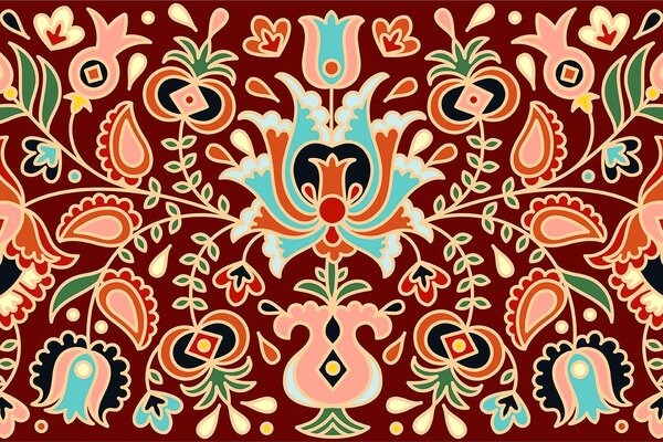 Tapeta ludowy ornament