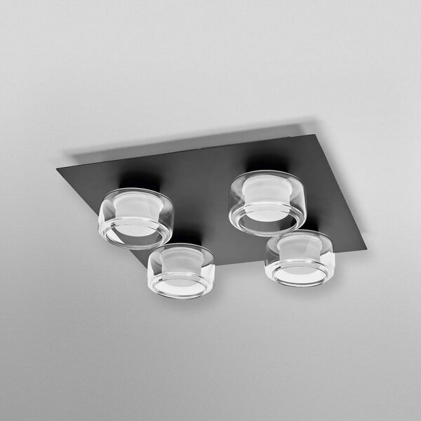 OSRAM Lampa sufitowa ORBIS FLAME, czarny, łazienka, metal, nowoczesny