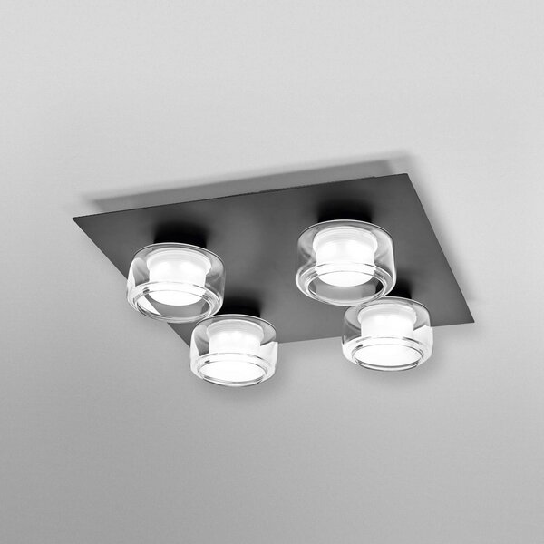 OSRAM Lampa sufitowa ORBIS FLAME, czarny, łazienka, metal, nowoczesny