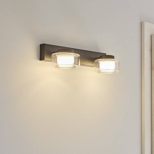 OSRAM Kinkiet ORBIS FLAME, czarny, łazienka, metal, nowoczesny