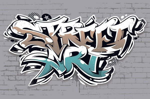 Tapeta z napisem Street Art