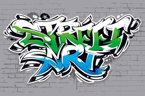 Tapeta z nowoczesnym napisem Street Art