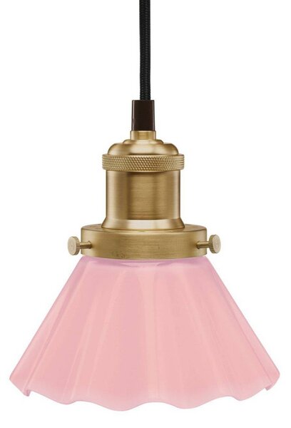 PR Home Lampa wisząca August, Ø 15 cm, różowa, wtyczka August, fioletowy / różowy / bladoróżowy, salon / jadalnia, szkło