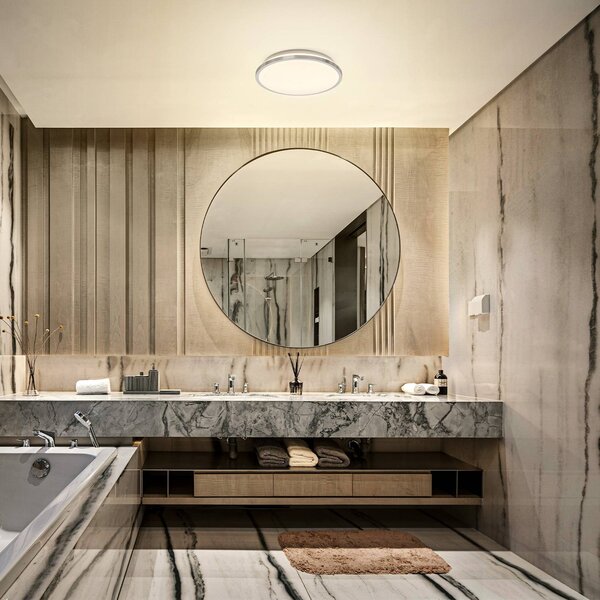 OSRAM Lampa sufitowa BATHROOM, chromowy / srebrny, łazienka, aluminium, nowoczesny