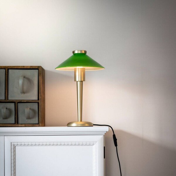 PR Home Lampa stołowa August, mosiężny / złoty, salon / jadalnia, metal