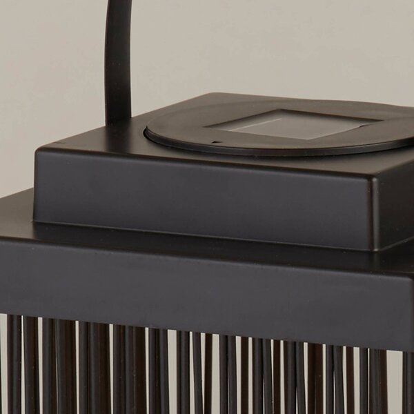 Searchlight Lampa tarasowa LED Sophelia, 26 cm, czarna, rattan Sophelia, czarny, drewno, skandynawski