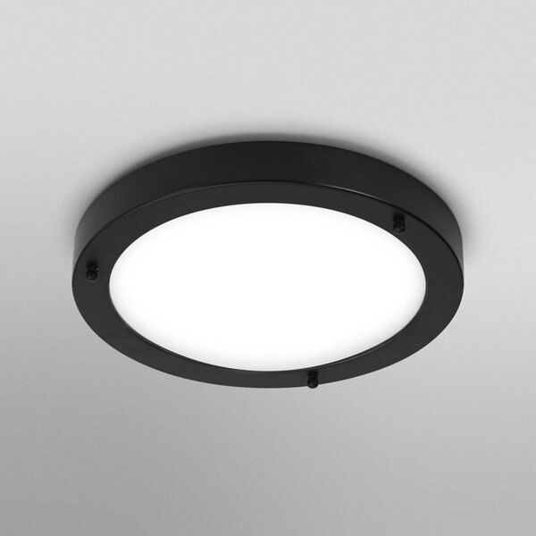 OSRAM Lampa sufitowa BATHROOM, możliwość ściemniania, czarny, łazienka, metal, nowoczesny