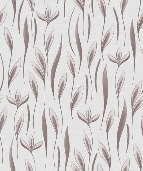 Tapety Stylizowane, liściaste łodygi w odcieniach szaro-beżowych, Tapety natura, Tapety Liście, a01230 : Uwalls.pl