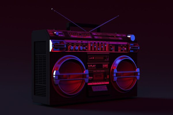 Fototapeta disco radio z lat 90