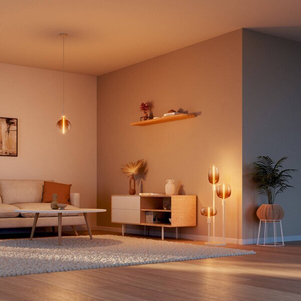 OSRAM Lampa stojąca DECOR STICK, kremowy / amber, salon / jadalnia, metal, nowoczesny