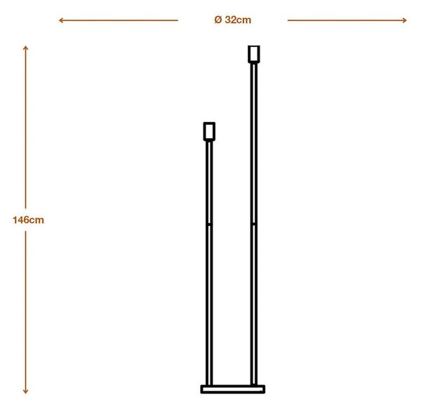 OSRAM Lampa stojąca DECOR STICK, aluminiowy / szary / cynkowy, salon / jadalnia, metal, nowoczesny