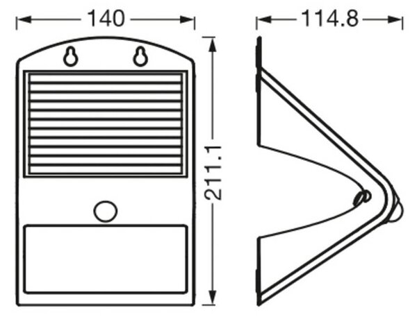 OSRAM Kinkiet LED ENDURA FLOOD BUTTERFLY, 4 W, czujnik BUTTERFLY, czarny, tworzywo sztuczne, nowoczesny