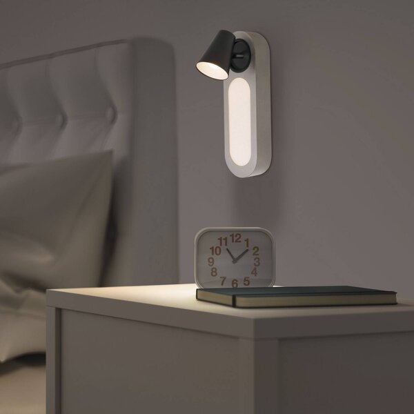 OSRAM Kinkiet LED NEPTUNE, biały / opal, salon / jadalnia, metal, nowoczesny