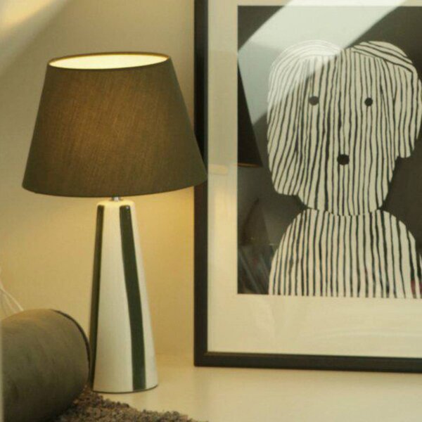 PR Home Lampa stołowa Leya, zielony, salon / jadalnia, ceramika, nowoczesny