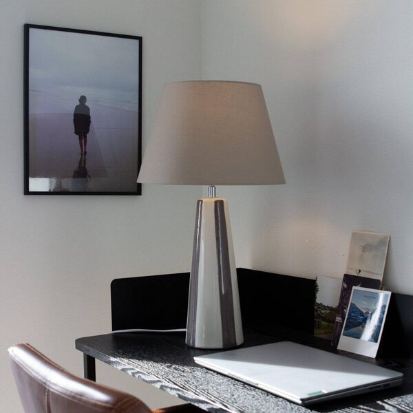 PR Home Lampa stołowa Leya, brązowy / rdzawy, salon / jadalnia, ceramika, nowoczesny