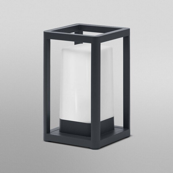 OSRAM SMART+ WiFi lampa stołowa LED-Akku FRAME, ciemnoszara IP44 możliwość ściemniania, aluminiowy / szary / cynkowy, aluminium, nowoczesny