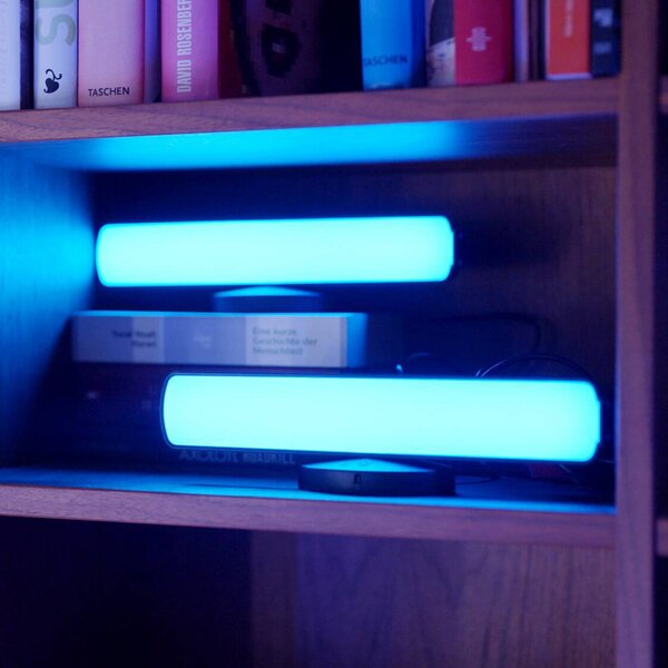 OSRAM SMART+ Lampa stołowa WiFi MOOD LIGHT, czarna RGB CCT 2 szt możliwość ściemniania, czarny, salon / jadalnia, tworzywo sztuczne, nowoczesny