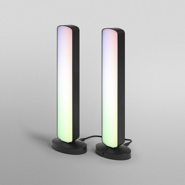 OSRAM SMART+ Lampa stołowa WiFi MOOD LIGHT, czarna RGB CCT 2 szt możliwość ściemniania, czarny, salon / jadalnia, tworzywo sztuczne, nowoczesny