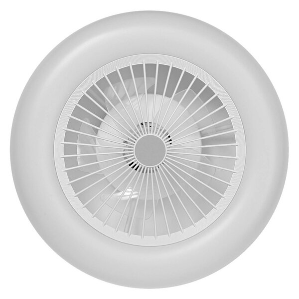 OSRAM SMART+ Wentylator sufitowy LED ROUND biały cichy 55 cm Round, możliwość ściemniania, biały / opal, salon / jadalnia, tworzywo sztuczne, nowoczesny