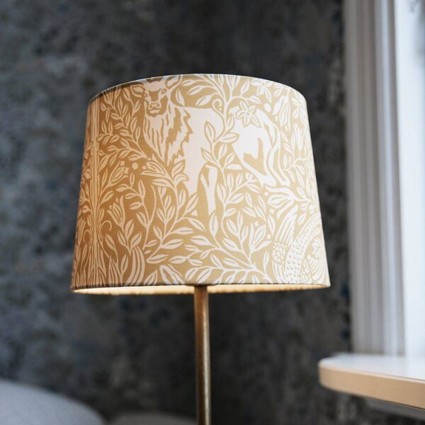 PR Home Lampa stołowa Base Eldertree, żółty / pomarańczowy, salon / jadalnia, metal