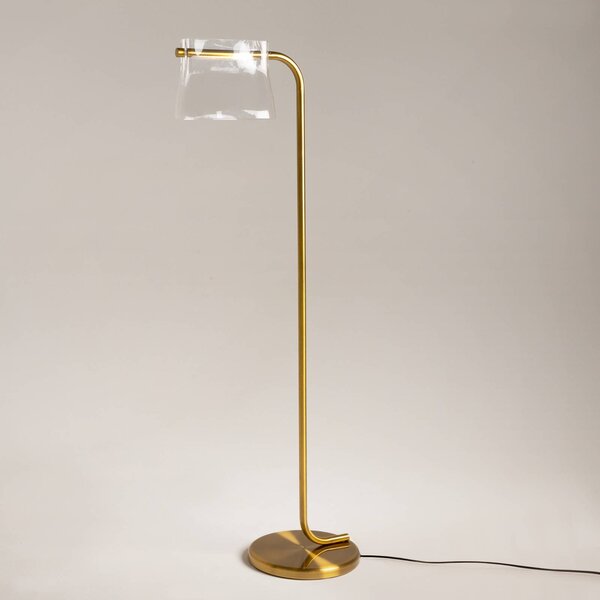 Maytoni Lampa stojąca LED Cabaret, mosiężny / złoty, salon / jadalnia, metal