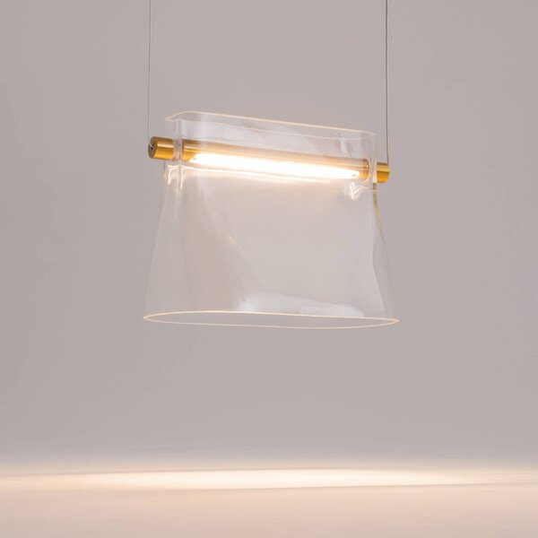 Maytoni Lampa wisząca szklana Cabaret, mosiężny / złoty, salon / jadalnia, szkło