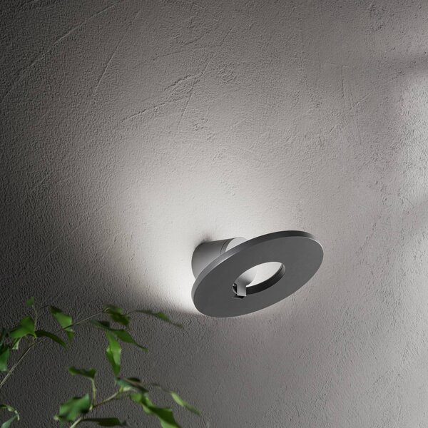 Fabas Luce Kinkiet zewnętrzny LED Elite, czarny, aluminium, nowoczesny