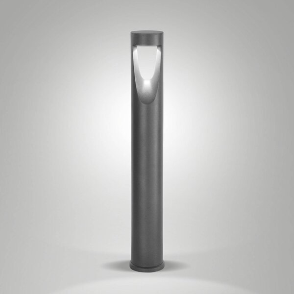Fabas Luce Słupek oświetleniowy LED Teo, czarny, aluminium, nowoczesny