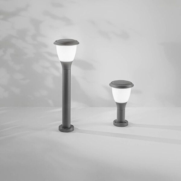 Fabas Luce Lampa ogrodowa stojąca Thiago, możliwość ściemniania, czarny, aluminium, nowoczesny