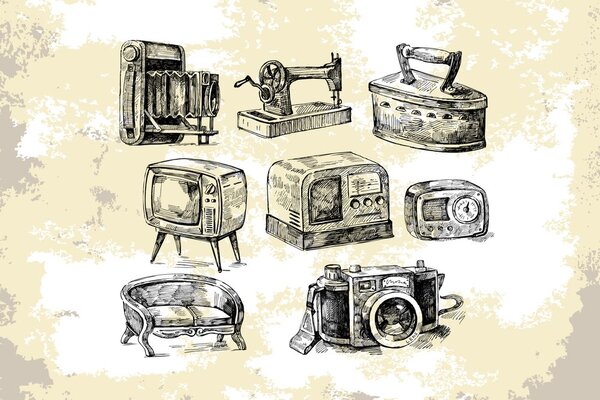 Tapeta z życia retro