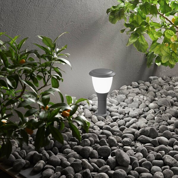 Fabas Luce Lampa ogrodowa stojąca Thiago, możliwość ściemniania, czarny, aluminium, nowoczesny