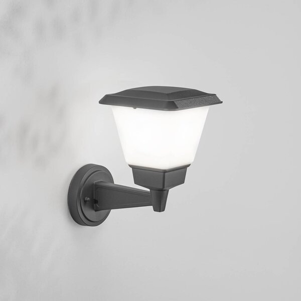 Fabas Luce Kinkiet zewnętrzny Lena, możliwość ściemniania, czarny, aluminium, nowoczesny