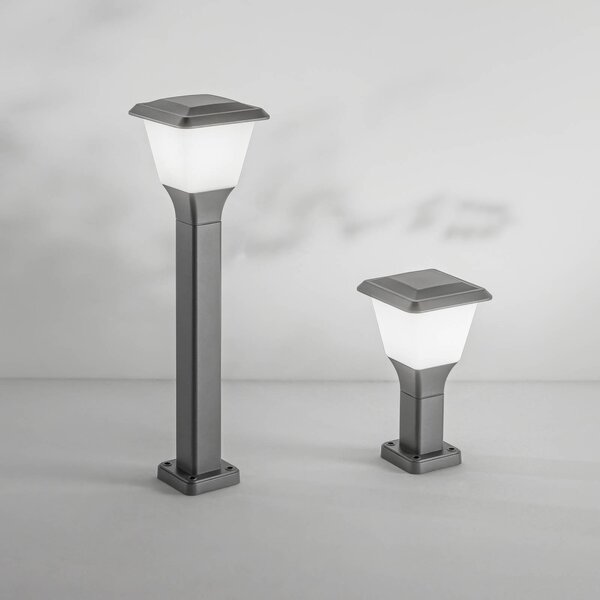 Fabas Luce Lampa ogrodowa stojąca Lena, możliwość ściemniania, czarny, aluminium, nowoczesny