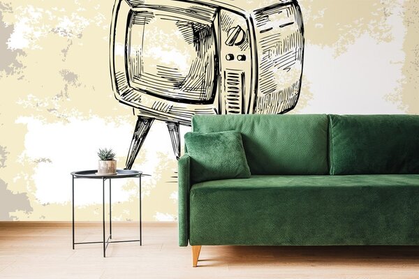 Tapeta retro telewizor
