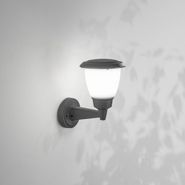 Fabas Luce Kinkiet zewnętrzny Thiago, możliwość ściemniania, czarny, aluminium, nowoczesny