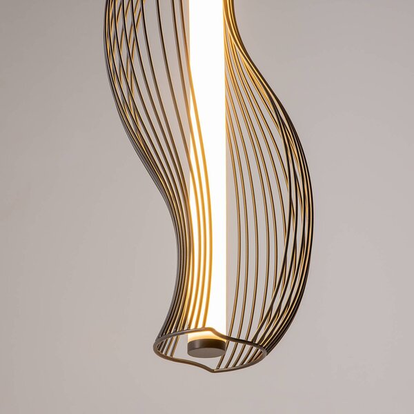 Maytoni Lampa wisząca Opus, czarny, salon / jadalnia, metal
