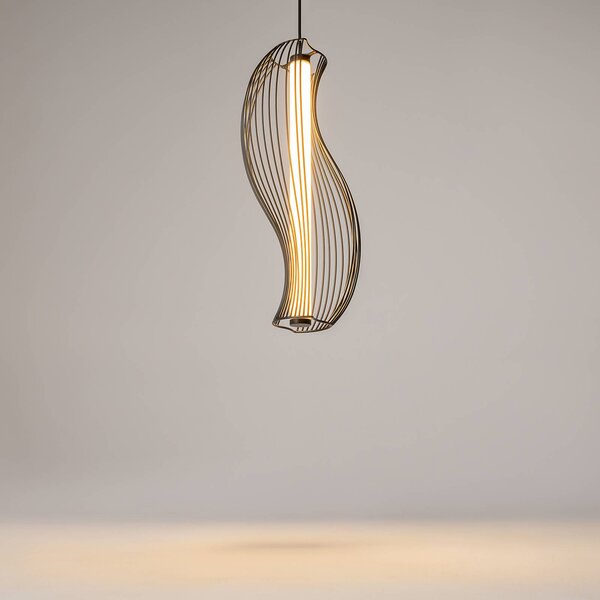 Maytoni Lampa wisząca Opus, czarny, salon / jadalnia, metal