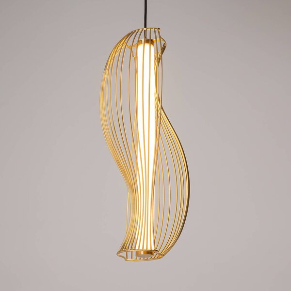 Maytoni Lampa wisząca Opus, mosiężny / złoty, salon / jadalnia, metal