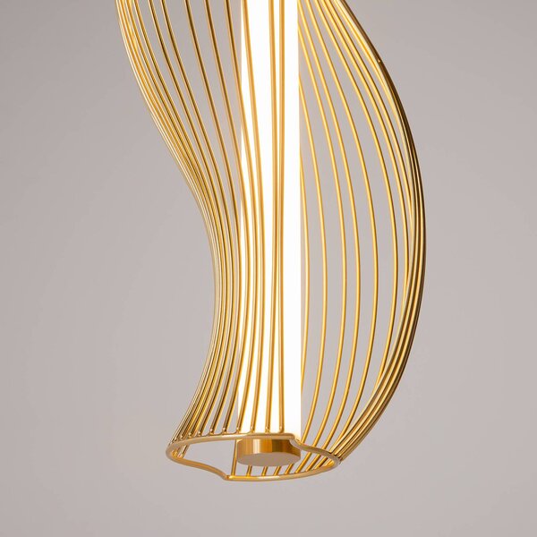 Maytoni Lampa wisząca Opus, mosiężny / złoty, salon / jadalnia, metal