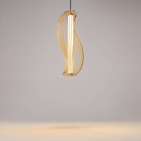 Maytoni Lampa wisząca Opus, mosiężny / złoty, salon / jadalnia, metal