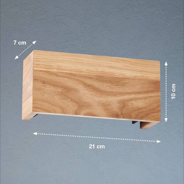 FISCHER & HONSEL Kinkiet Shine-Wood, jasne drewno, salon / jadalnia, drewno