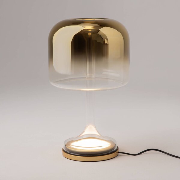 Maytoni Lampa stołowa LED Spirito, mosiężny / złoty, salon / jadalnia, szkło