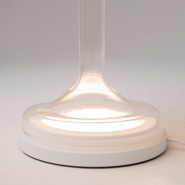 Maytoni Lampa stołowa LED Spirito, biały / opal, salon / jadalnia, szkło