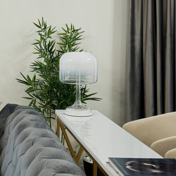 Maytoni Lampa stołowa LED Spirito, biały / opal, salon / jadalnia, szkło