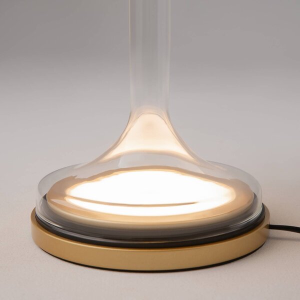 Maytoni Lampa stołowa LED Spirito, mosiężny / złoty, salon / jadalnia, szkło